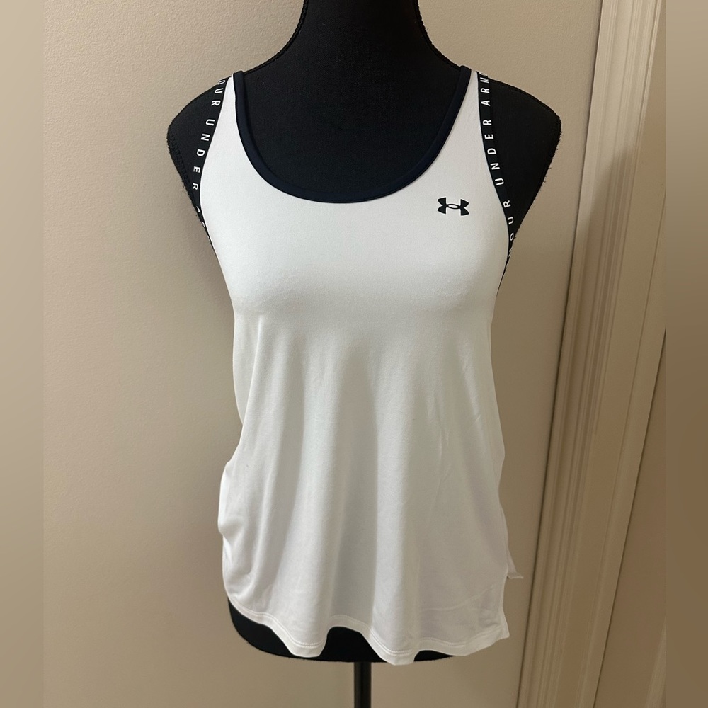 Under armour white workout tank - size: XS